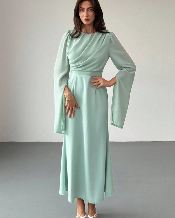 Elegant Mint Midi Dress